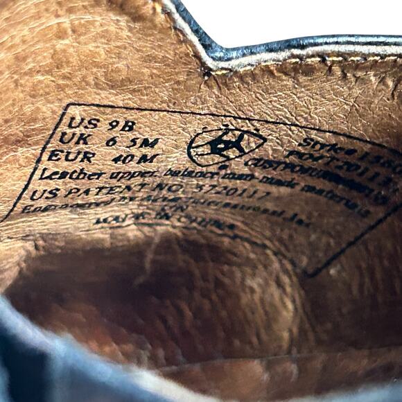 Ariat Mules Women Size 9 B Black Leather Studded Medallion Western Slip On Shoes - Picture 10 of 12